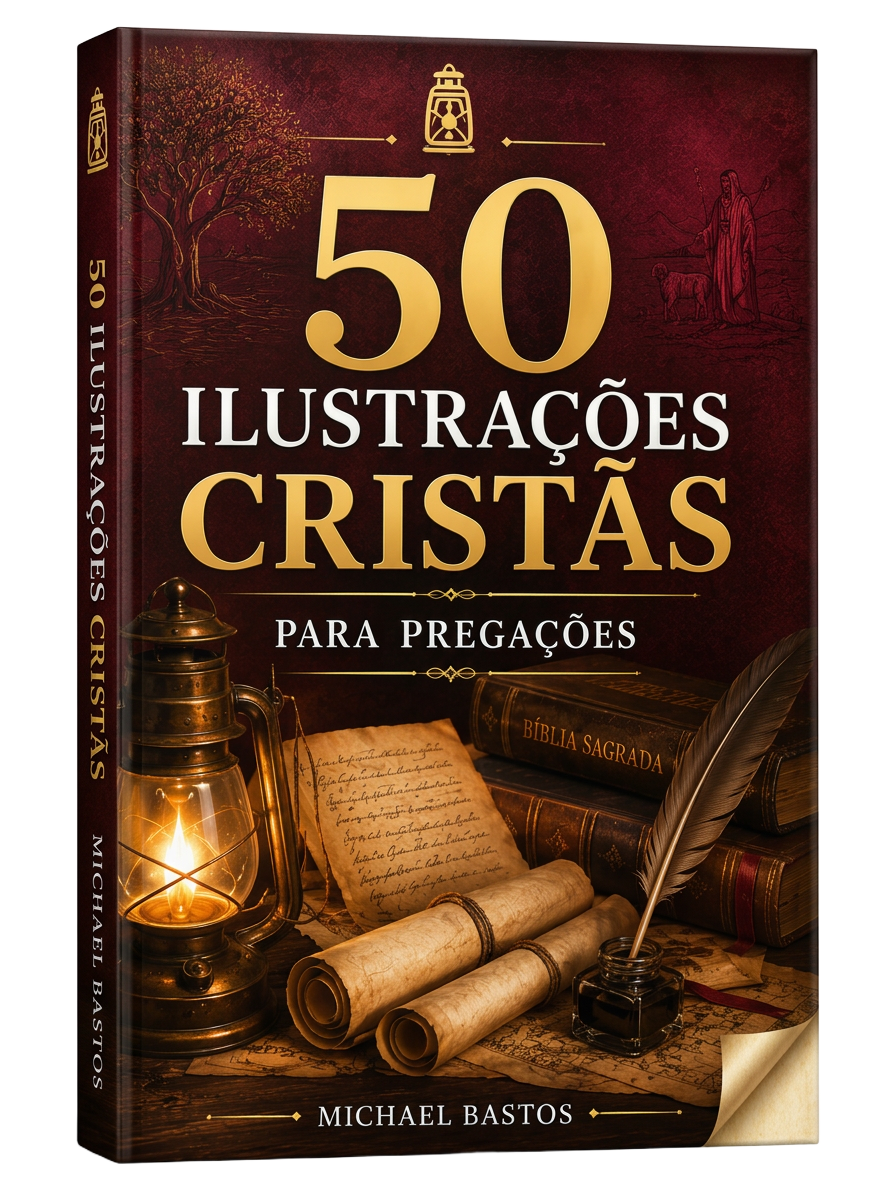 Capa 3D do ebook 50 Ilustrações Cristãs para Pregações